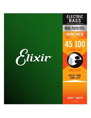 Elixir Bajo Nickel 14052 4-string set 45-100 juego completo