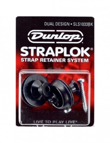 Dunlop SLS1033BK Straplok Dual Design Strap Retainer System, Black