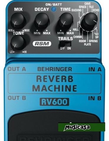 BEHRINGER RV600 REVERB Ultimate Reverb Modeling Effects Pedal