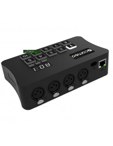 DVC CUE Interfaz USB a CAMEO DMX con hasta 2048 canales DMX y panel de control iluminado