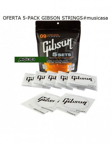 GIBSON STRINGS SVP700L 5-SET 10-046 PACK 5 Juegos electrica