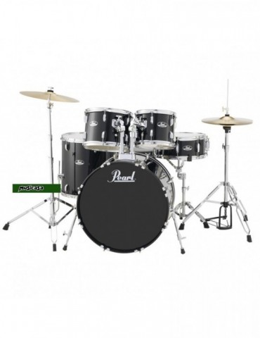 PEARL ROADSHOW FUSION 20  BLACK DRUMSET Kit de baterria completa con platos 14hh 16c