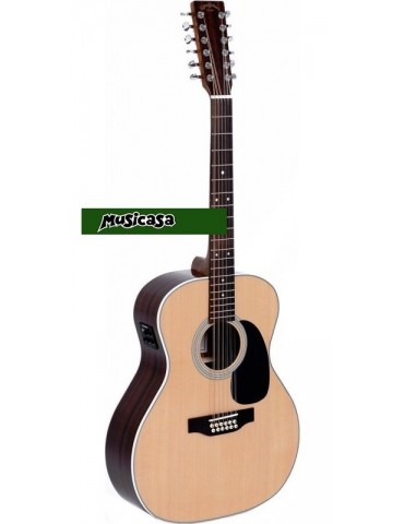 Sigma JR12-1STE  12-string guitar Tapa maciza de abeto. Fishman Isys. Cejuela de hueso.