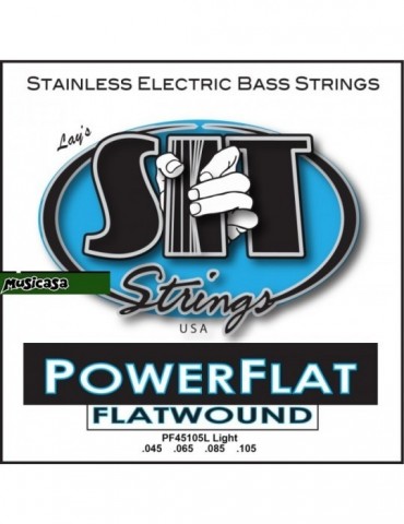 SIT Powerflat PF45105L 045-105 BASS 4-STRING SET FLAT  Juego Cuerdas Bajo