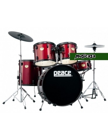 PEACE DP-101 DRUMSET Batería completa22-12-16-sn14  serie DEMON WINE RED