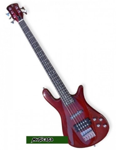 SX SWB 1-5 TWR BASS MAHOGANY 5-STRING Bajo 5 cuerdas.WINE RED 2EQ