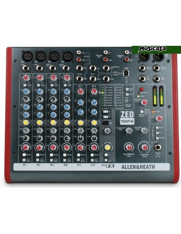 ALLEN & HEATH ZED-10FX Mixer 4 Mic/Line Inputs, 2 Dual Stereo Inputs