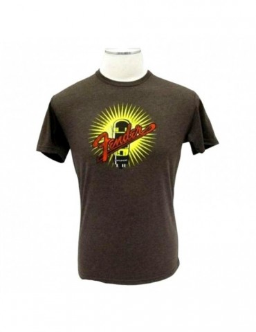 FENDER T SHIRT AMPLIFIERS TEE ESPRESSO S