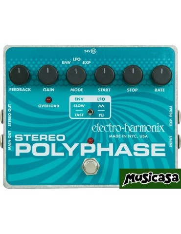 ELECTRO-HARMONIX STEREO POLYPHASE phase shifter pedal