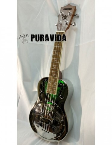 PURAVIDA UKULELE RESONAR BSU003F Reso-uke SILVER CHROME