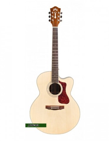 Guild F-150CE NAT  guitarra acustica amplificada Jumbo cutaway, Tapa de pícea maciza W/CASE