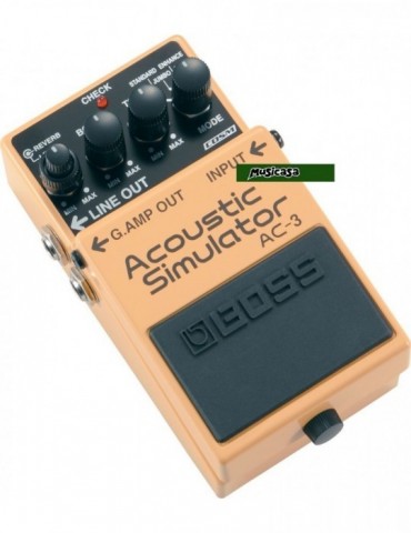 BOSS AC-3 Pedal Acoustic Simulator COSM, 4 modos simulación