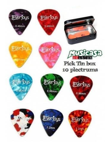 PICK TINBOX 10 plectrums assorted- Caja de Metal para puas  con 10 puas