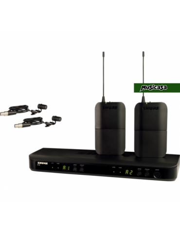 SHURE BLX188E/W85 SET COMPLETO 2 MICROS WIRELESS INALAMBRICO PRESENTER SOLAPA