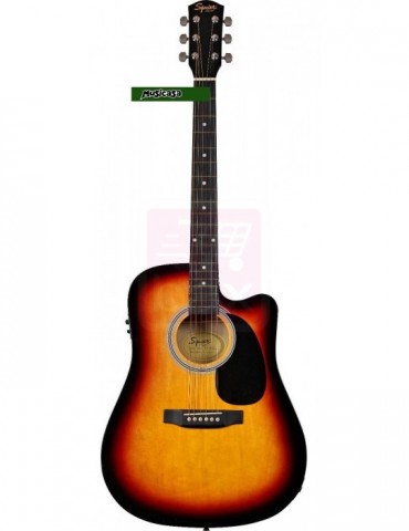 SQUIER SA-105CE guitarra electroacustica, Dreadnought Cutaway, Sunburst