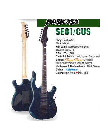 SX SEG1/CUS/MBU Gui Ele Superstrat Custom Metallic Blue