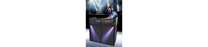 stand DJ booth. cabinas y soportes